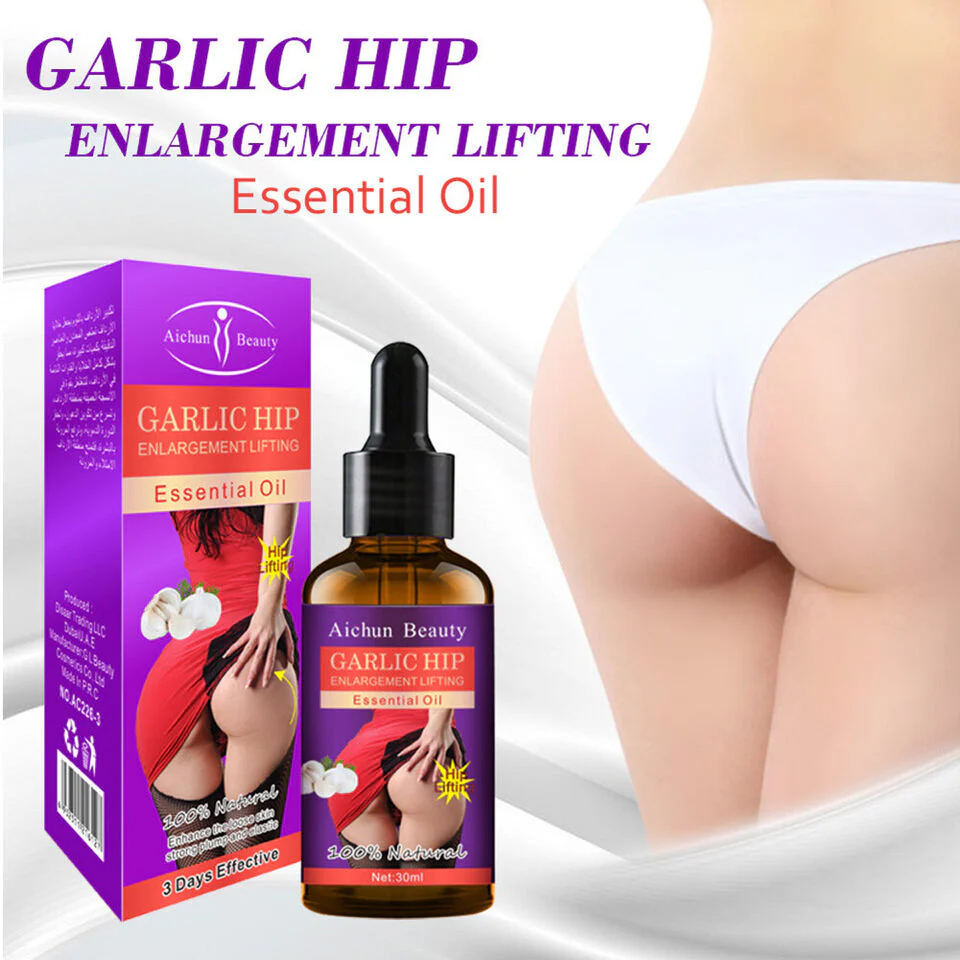 Aichun Beauty Pack of 2 Garlic Hip Enlargement Set – Essential Cream & Oil - Image 4