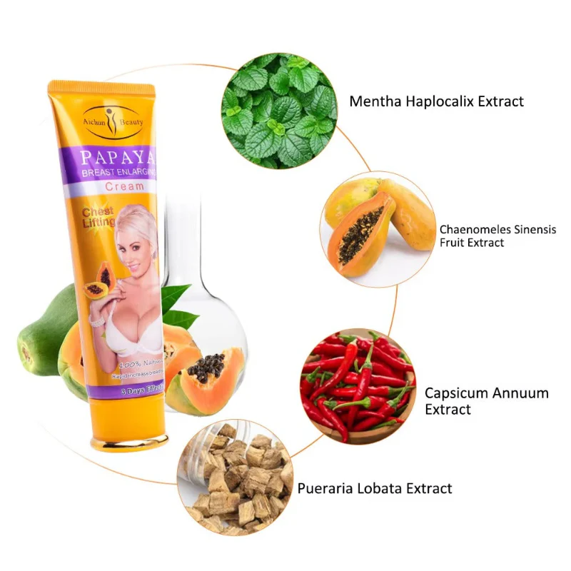Aichun Beauty Papaya Breast Enlarging Cream - Lifting & Firming Cream - 100ml - Image 5