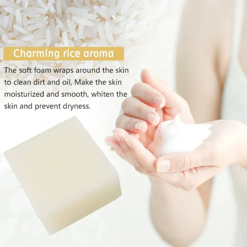 Aichun Beauty Rice Handmade Soap - Brightening & Deep Cleansing Facial Bar - 100g - Image 5