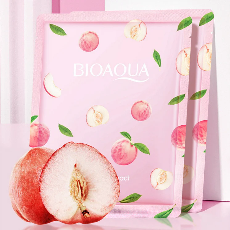 BIOAQUA Honey Peach Hexapeptide Moisturizing Face Sheet Mask 25g - Image 5