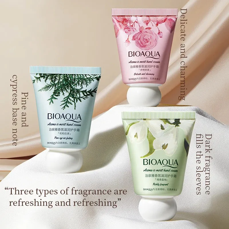 BIOAQUA Pack of 3 Moisturizing Lotion Hand Cream for Dry Skin 30gm - Image 2