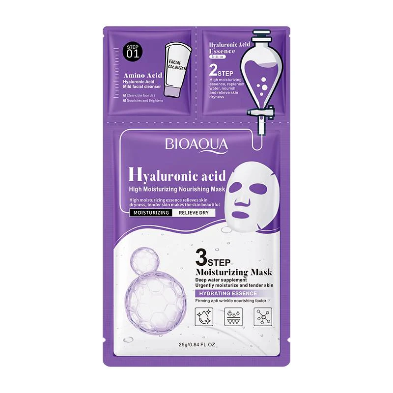 BIOAQUA 3-Step Collagen & Niacinamide Sheet Mask Pack - Set of 3 - Image 6