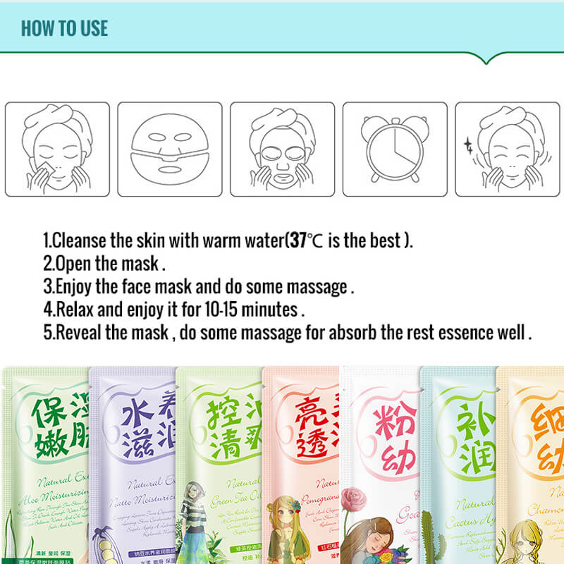 BIOAQUA Plant Extract Essence Facial Sheet Mask - 4 Pcs - Image 4