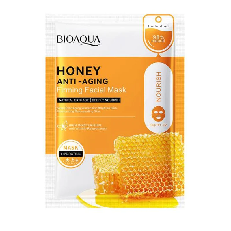 BIOAQUA 8-Piece Plant Extract & Anti-Aging Facial Sheet Mask Set - Image 5