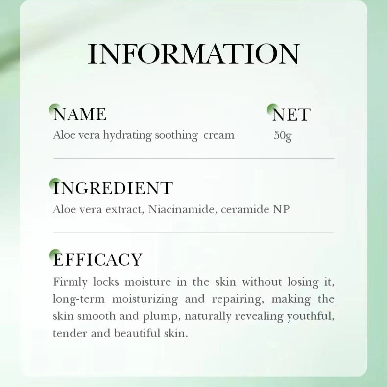 BIOAQUA Aloe Vera Hydrating Soothing Face Cream 50g - Image 5
