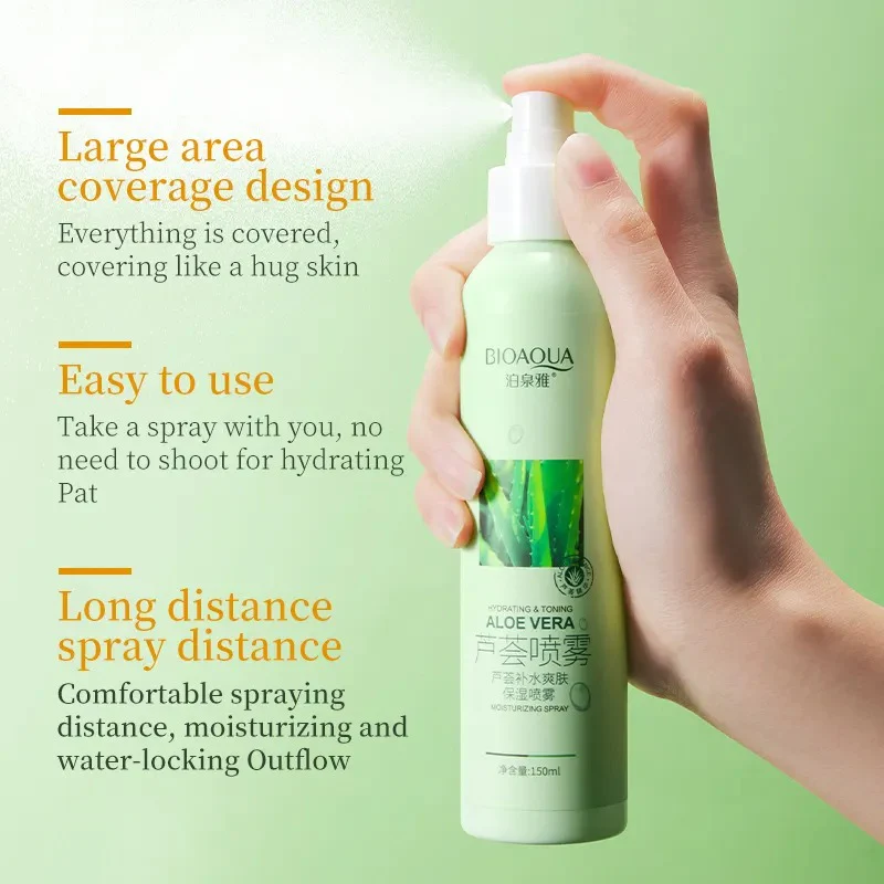 BIOAQUA Aloe Vera Hydrating & Toning Moisturizing Spray – 150ml - Image 4