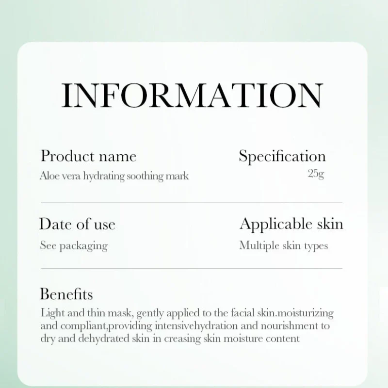 BIOAQUA 99% Aloe Vera Hydrating Soothing Face Sheet Mask - Image 2
