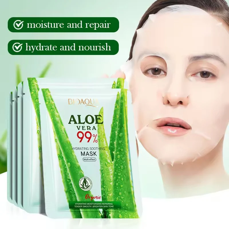 BIOAQUA 99% Aloe Vera Hydrating Soothing Face Sheet Mask - Image 6