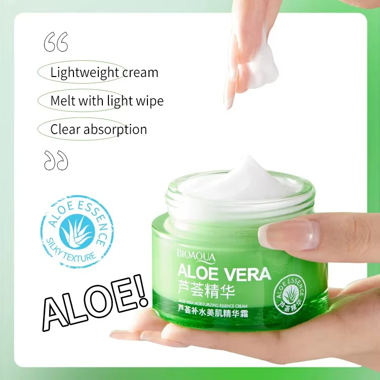 BIOAQUA Aloe Vera Face Cream - Perfect Face Moisturizer 65g - Image 3