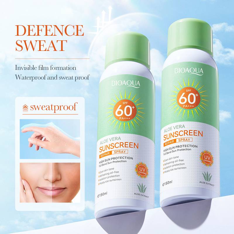 BIOAQUA Aloe Vera Sunscreen Spray SPF60+ PA+++ - High Protection Spray - 150ml - Image 3