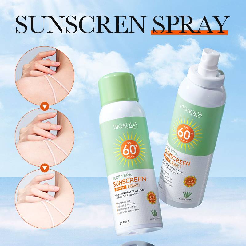 BIOAQUA Aloe Vera Sunscreen Spray SPF60+ PA+++ - High Protection Spray - 150ml - Image 5