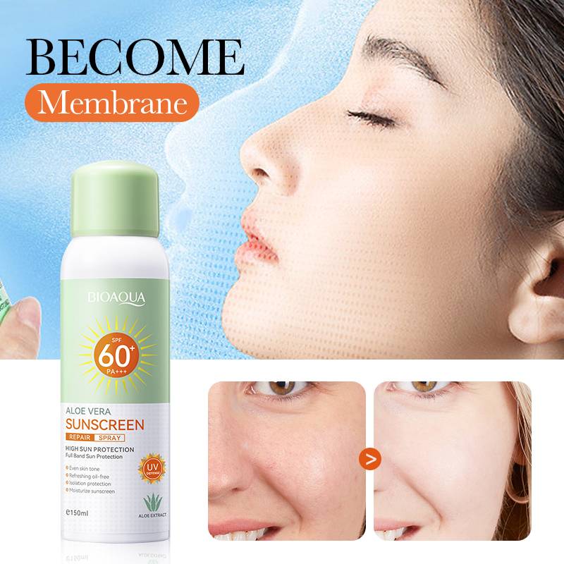 BIOAQUA Aloe Vera Sunscreen Spray SPF60+ PA+++ - High Protection Spray - 150ml - Image 6