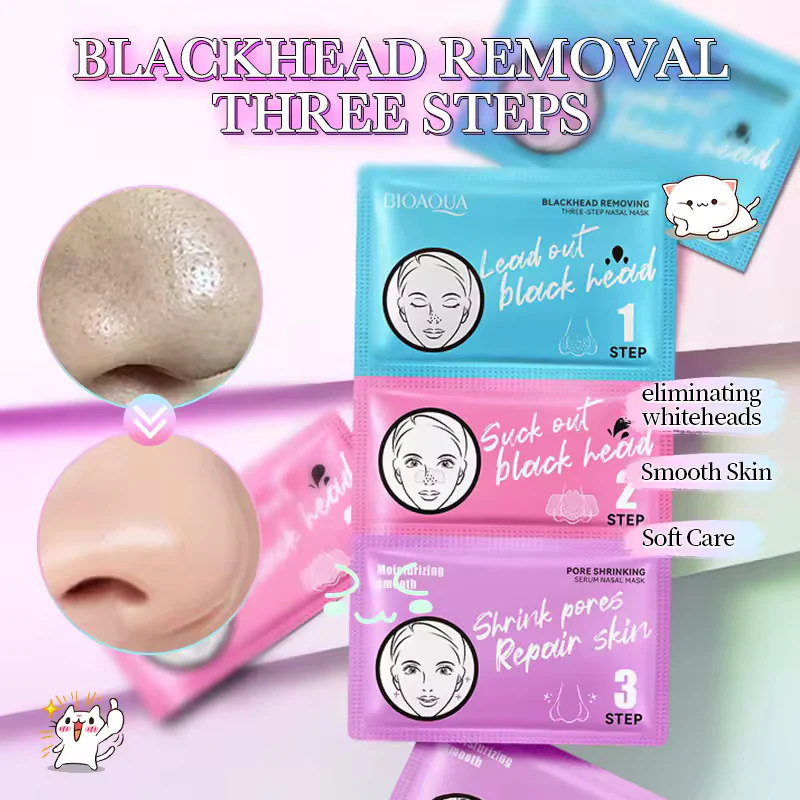 BIOAQUA Blackhead Remover 3 Steps Sachet BQY00911 - Image 3