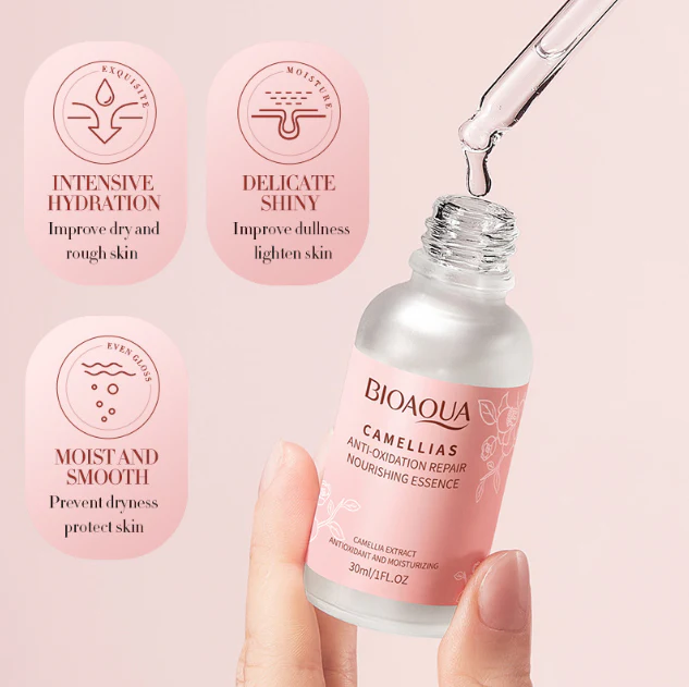 BIOAQUA Pack of 3 Camellia Anti-Oxidation Skin Care Set - Cleanser, Essence & Mask - Image 3