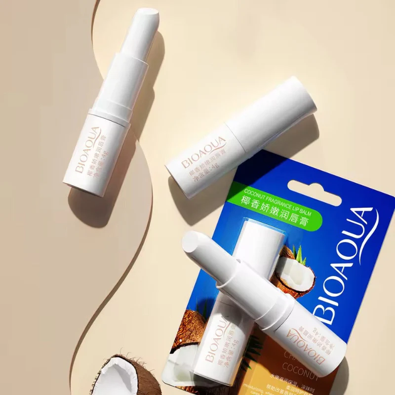 BIOAQUA Coconut Lip Balm - Organic Moisturizing & Nourishing Lip Care - 4g - Image 3