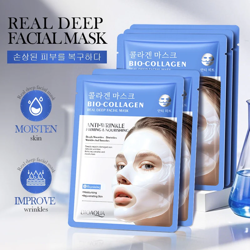 BIOAQUA Bio-Collagen Anti Wrinkle Firming Facial Sheet Mask - Image 3