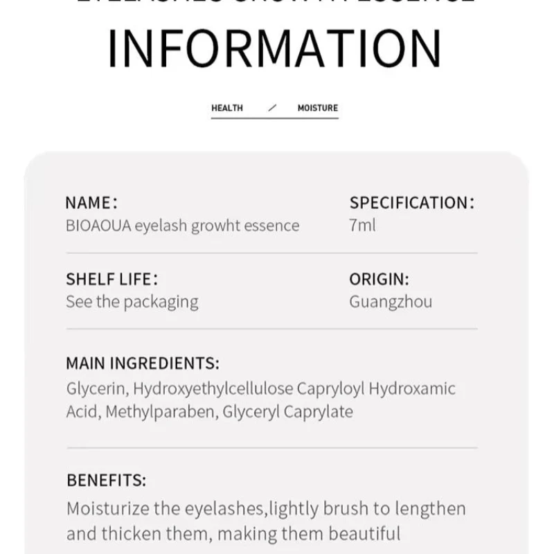 BIOAQUA Eyebrow & Eyelash Nourishing Serum - Lash & Brow Care 7ml - Image 6