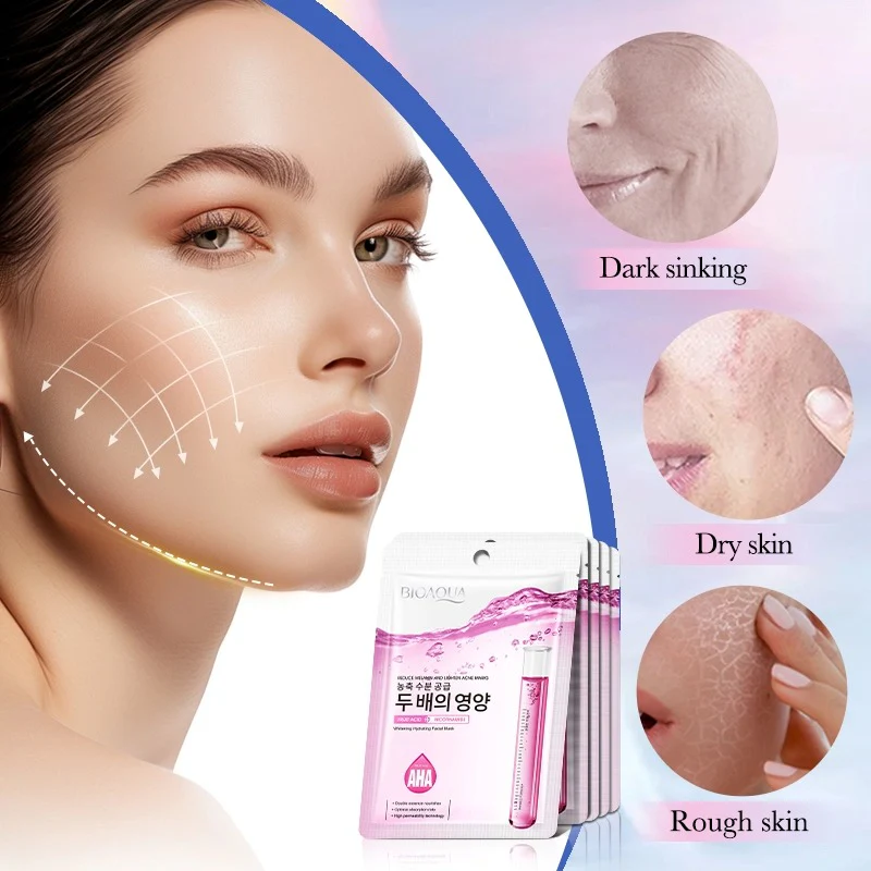 BIOAQUA Fruit Acid Nicotinamide Whitening Hydrating Face Sheet Mask - Image 3
