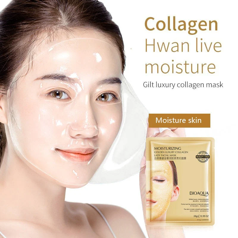 BIOAQUA Golden Luxury Collagen Lady Facial Sheet Mask 28g - Image 4