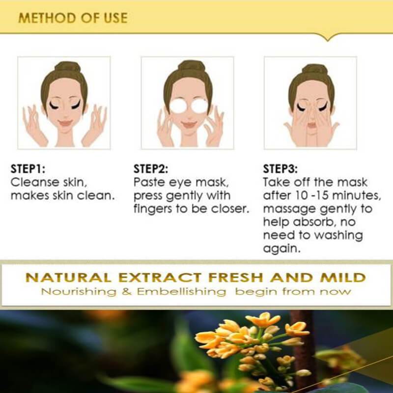 BIOAQUA Golden Osmanthus Eye Mask & Eye Roller Essence Combo (2-Piece Set) - Image 4