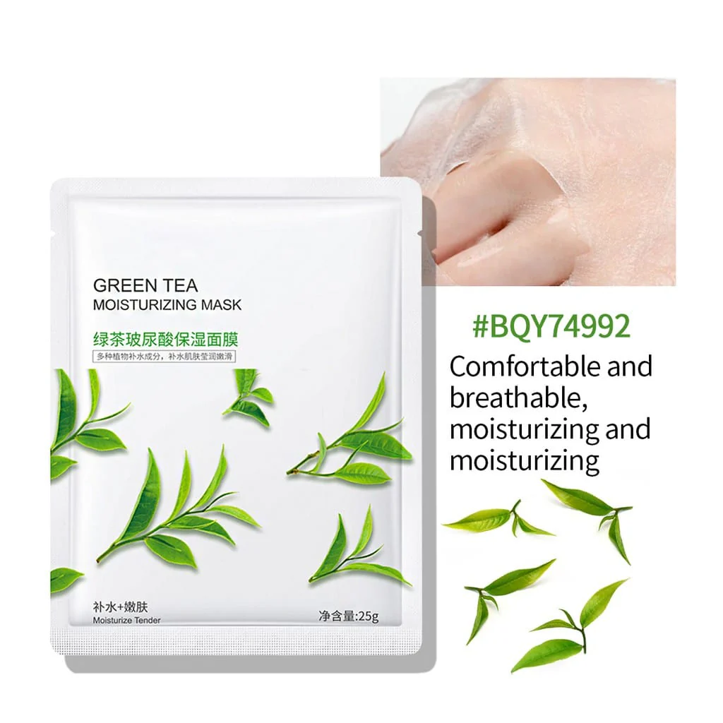 BIOAQUA Green Tea Moisturizing Face Sheet Mask 25g - Image 2