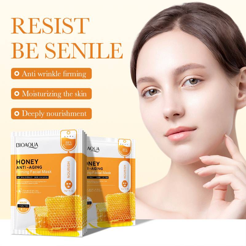BIOAQUA Honey Anti-Aging Firming Nourish Facial Sheet Mask - Image 2
