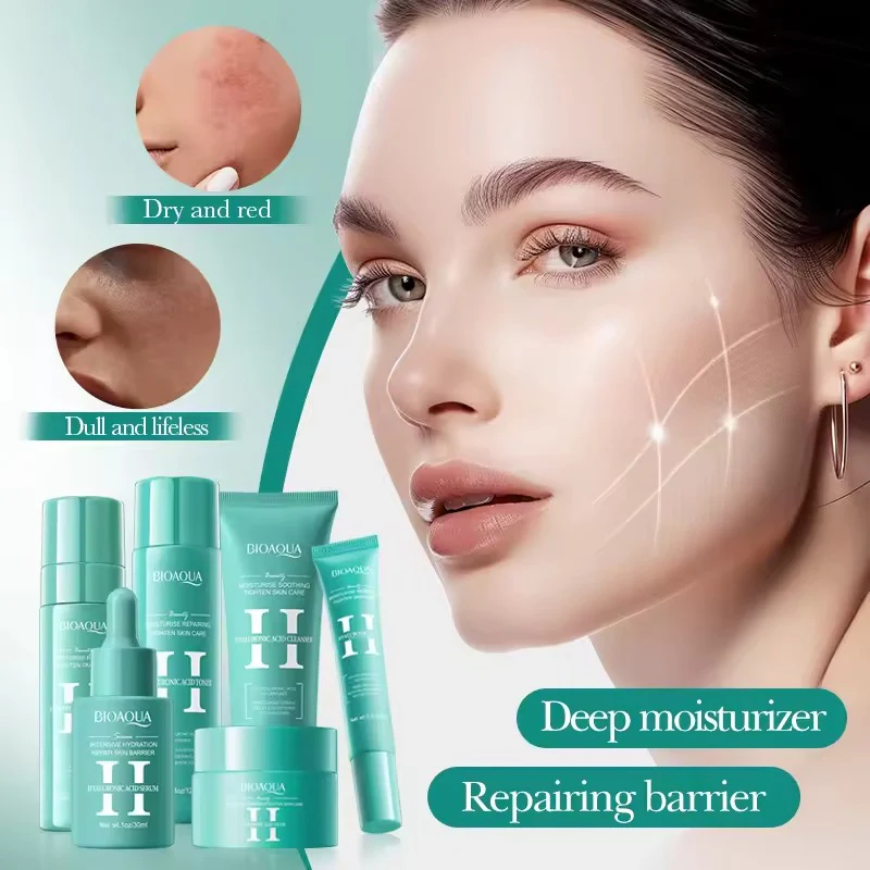 BIOAQUA Hyaluronic Acid Skincare Set - 6-Piece Moisturizing & Repair Kit - Image 3