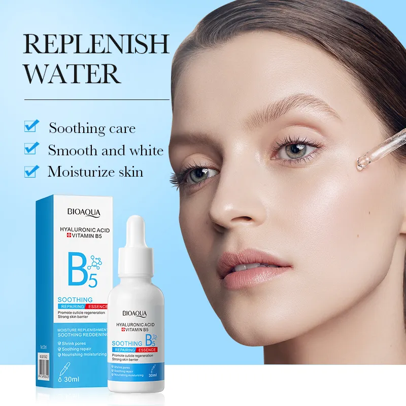 BIOAQUA Hyaluronic Acid Vitamin B5 Soothing Repair Face Serum – 30ml - Image 3