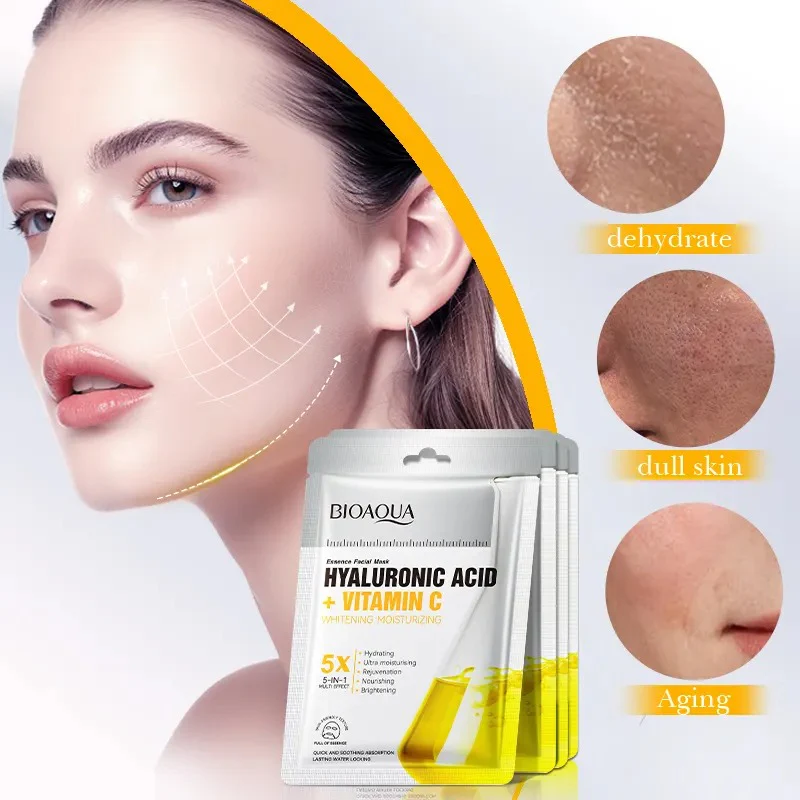 BIOAQUA Hyaluronic Acid & Vitamin C Facial Sheet Mask - Image 3