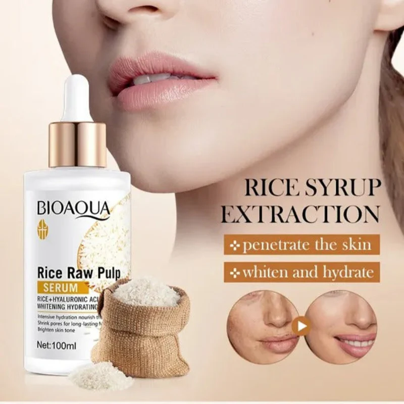 BIOAQUA Hyaluronic Acid & Rice Raw Pulp Essence Face Serum - 100ml - Image 2