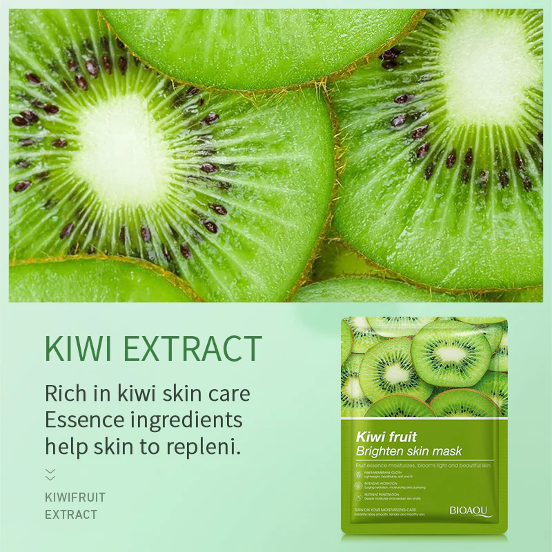 BIOAQUA Kiwi Fruit Brighten Skin Face Sheet Mask 25g - Image 3
