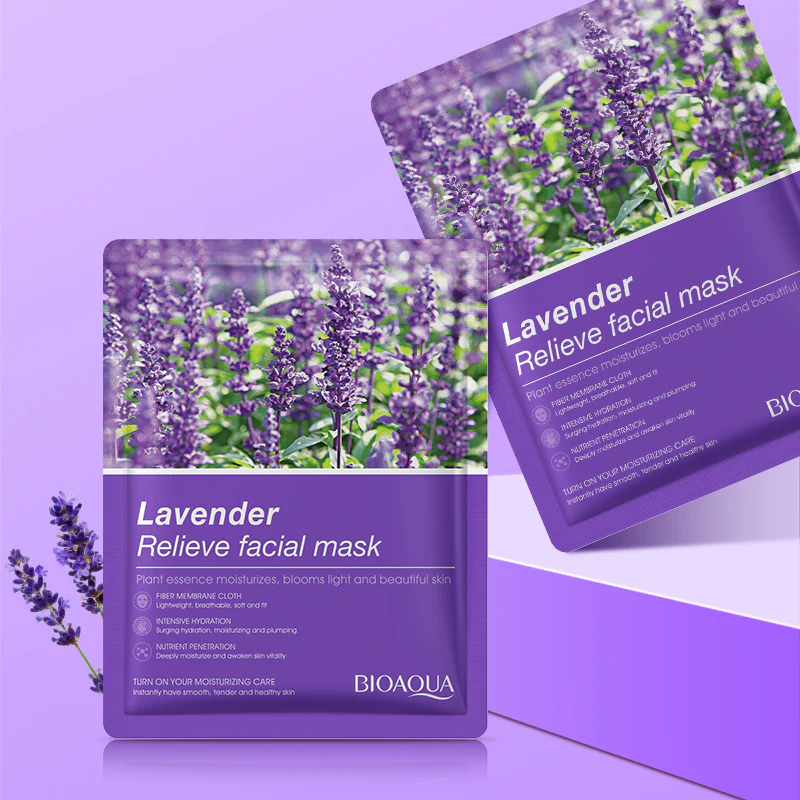 BIOAQUA Lavender Relieve Face Sheet Mask 25ml - Image 2