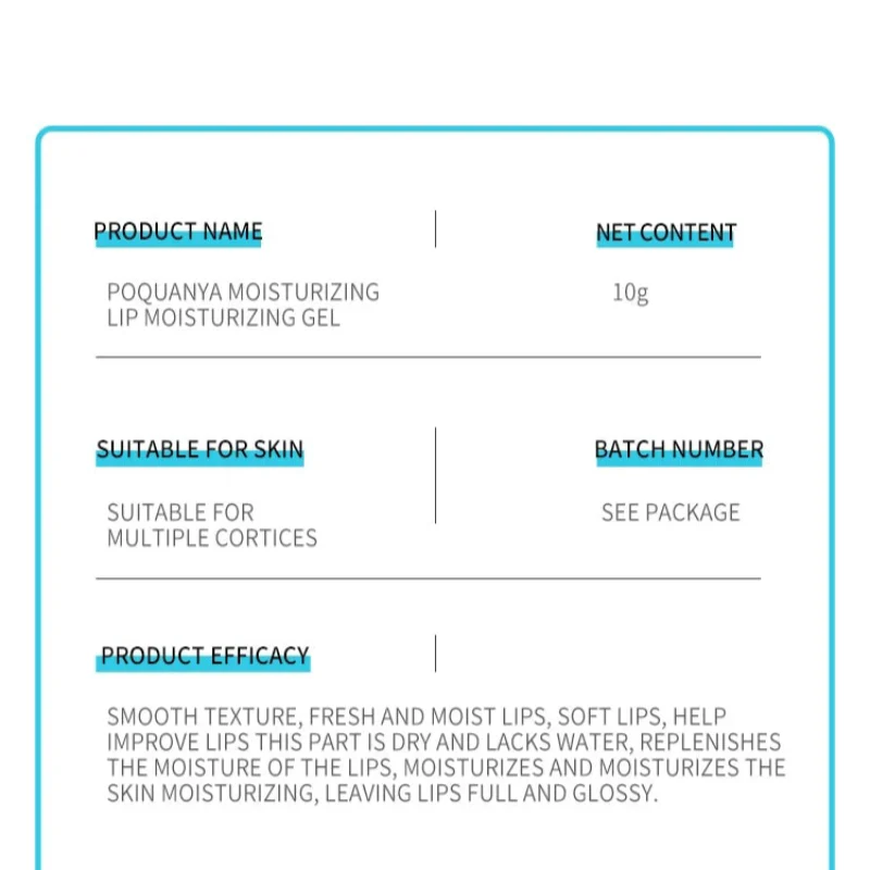 Bioaqua Hydrating Moisturizing Care Lip Gel 10g - Image 3
