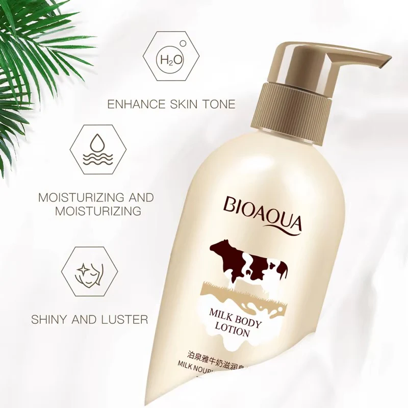 BIOAQUA Milk Whitening & Moisturizing Body Lotion – 250ml - Image 4