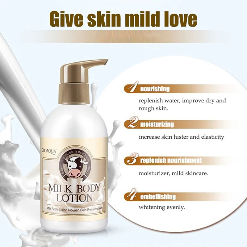 BIOAQUA Milk Whitening & Moisturizing Body Lotion – 250ml - Image 6
