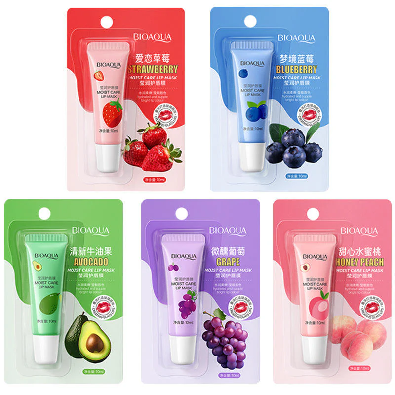 BIOAQUA Moist Care Lip Mask - Natural Fruit Extract Nourishing & Hydrating - 10ml
