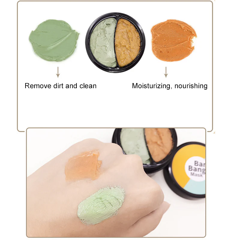 BIOAQUA Double Color Face Mask for Cleansing - BanBang Mud Mask 50g+50g - Image 3
