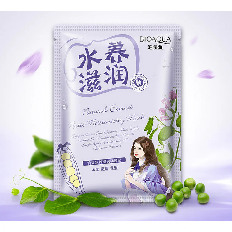 BIOAQUA Natto Extract Plant Essence Facial Sheet Mask - Image 2