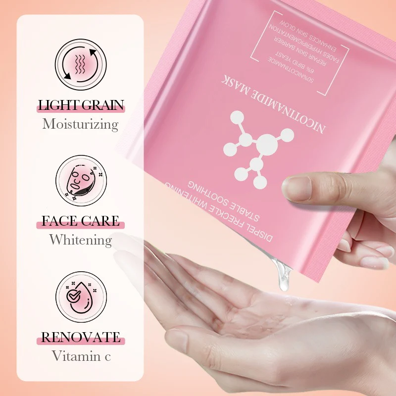 BIOAQUA Nicotinamide Dispel Freckle Whitening Facial Mask 25g - Image 4