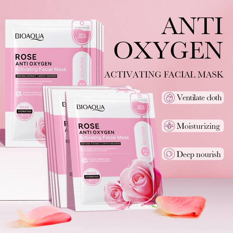 BIOAQUA Pack of 5 Whitening Anti-Wrinkle Nourish Moisturizing Facial Sheet Mask - Image 4