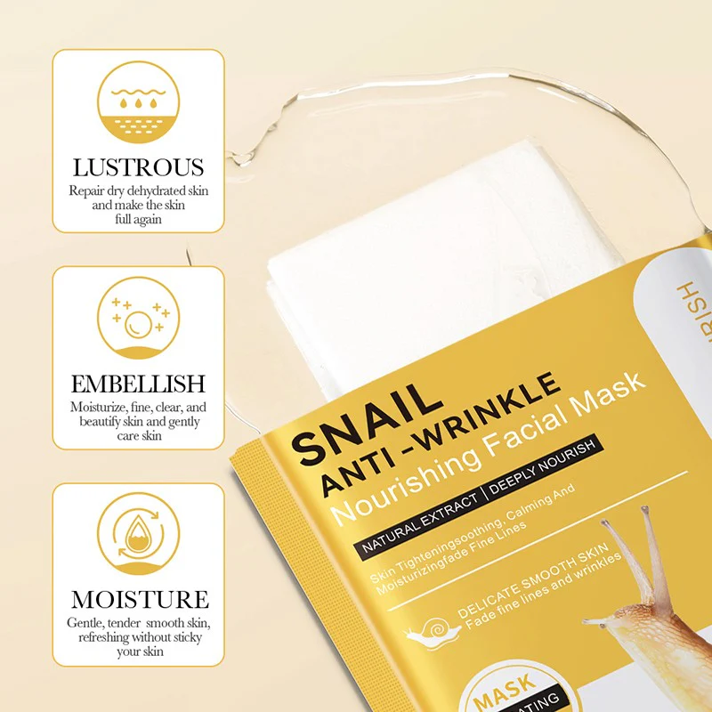 BIOAQUA Pack of 5 Whitening Anti-Wrinkle Nourish Moisturizing Facial Sheet Mask - Image 5