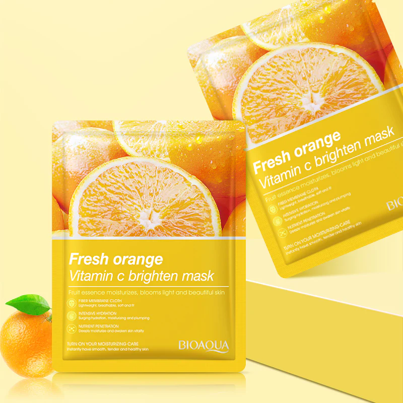 BIOAQUA Freshen Orange Vitamin C Brighten Face Sheet Mask 25g - Image 3