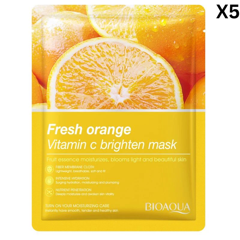 BIOAQUA Freshen Orange Vitamin C Brighten Face Sheet Mask 25g - Image 5