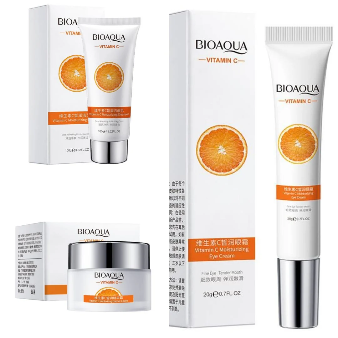 Bioaqua Pack of 3 Vitamin C Moisturizing and Hydrating Skin Care Series - Image 2