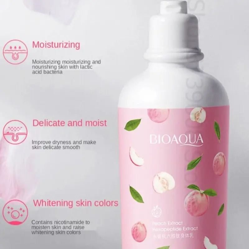 BIOAQUA Peach Extract Hexapeptide Extract Body Lotion 250g - Image 3