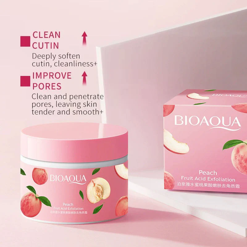 Bioaqua Peach Extract Fruit Acid Exfoliating Face Gel Cream 140g - Image 3
