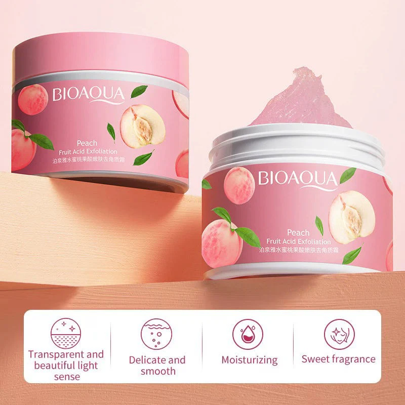 Bioaqua Peach Extract Fruit Acid Exfoliating Face Gel Cream 140g - Image 5