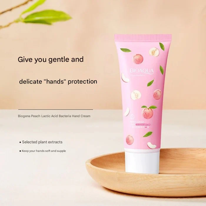 BIOAQUA Peach Extract Hexapeptide Ferment Hand Cream – 30g - Image 4