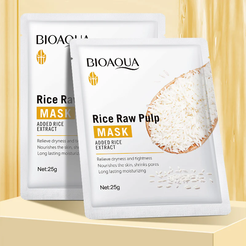 BIOAQUA Rice Raw Pulp Moisturizing Face Sheet Mask - Image 2