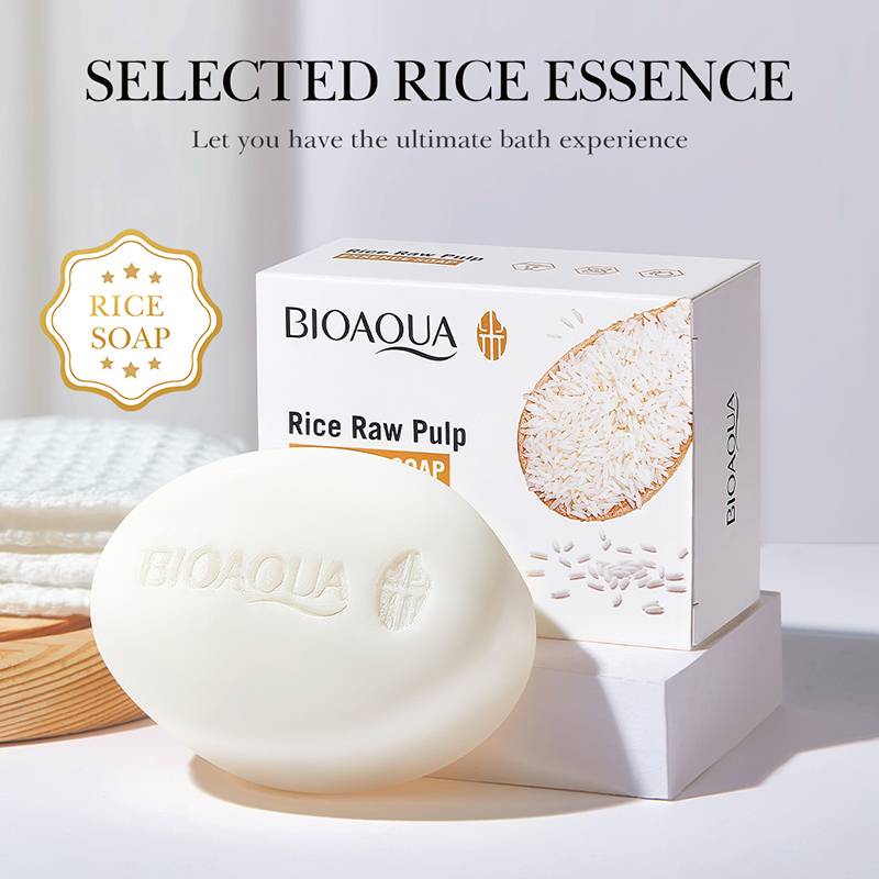 BIOAQUA Rice Raw Pulp Essence Soap - 100g - Image 3